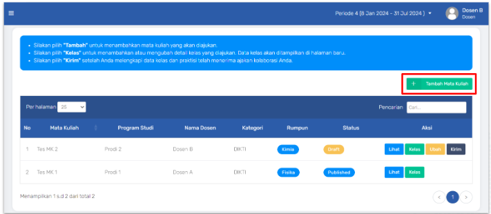 Panduan Pendaftaran Mata Kuliah Dan Rencana Kelas Kolaborasi Rkk